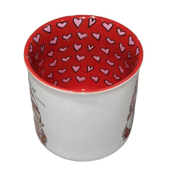 Novogratz American Gnome LOVE Ceramic Coffee Mug White And Red 16oz - Picture 7 of 13